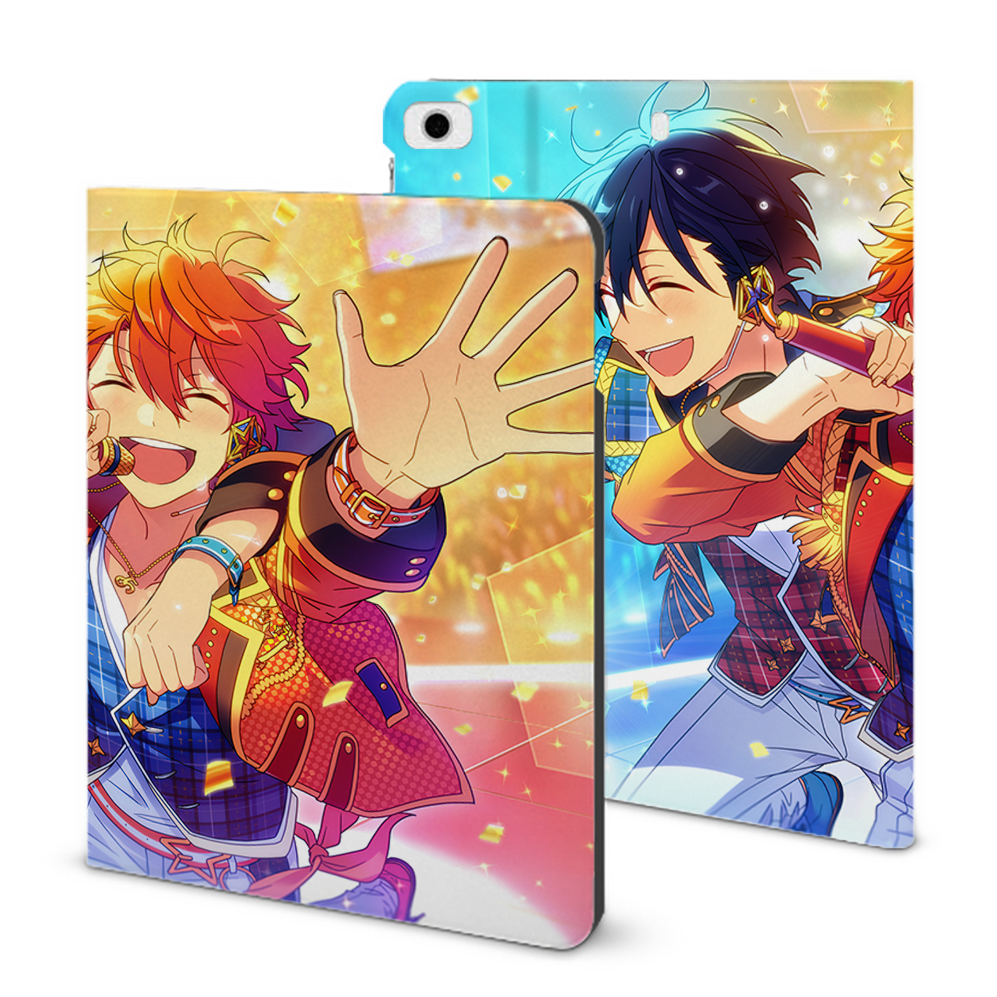 （画像用） あんさんぶるスターズ! Ensemble Stars IPad ケース ブック型 PUレザー TPU 耐衝撃 軽量 薄型 ペン収納なし 全面保護 IPad 各モデル対応